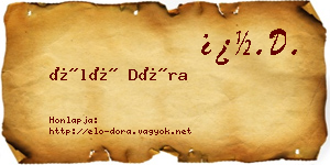 Élő Dóra névjegykártya