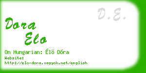 dora elo business card